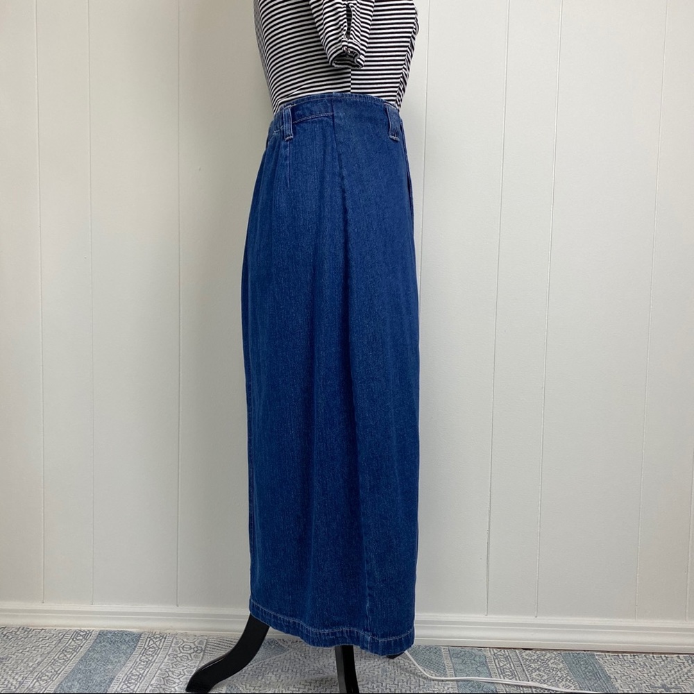 Vintage Blass Sport Denim Button Front Skirt 6P - Picture 8 of 15